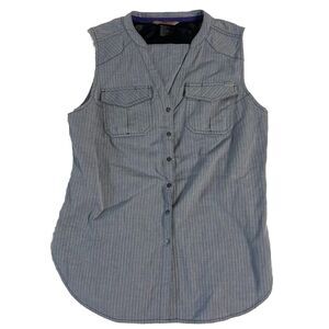 5.11 Tactical Women’s S Sleeveless Button Up Pockets Hiking Outdoors Gray